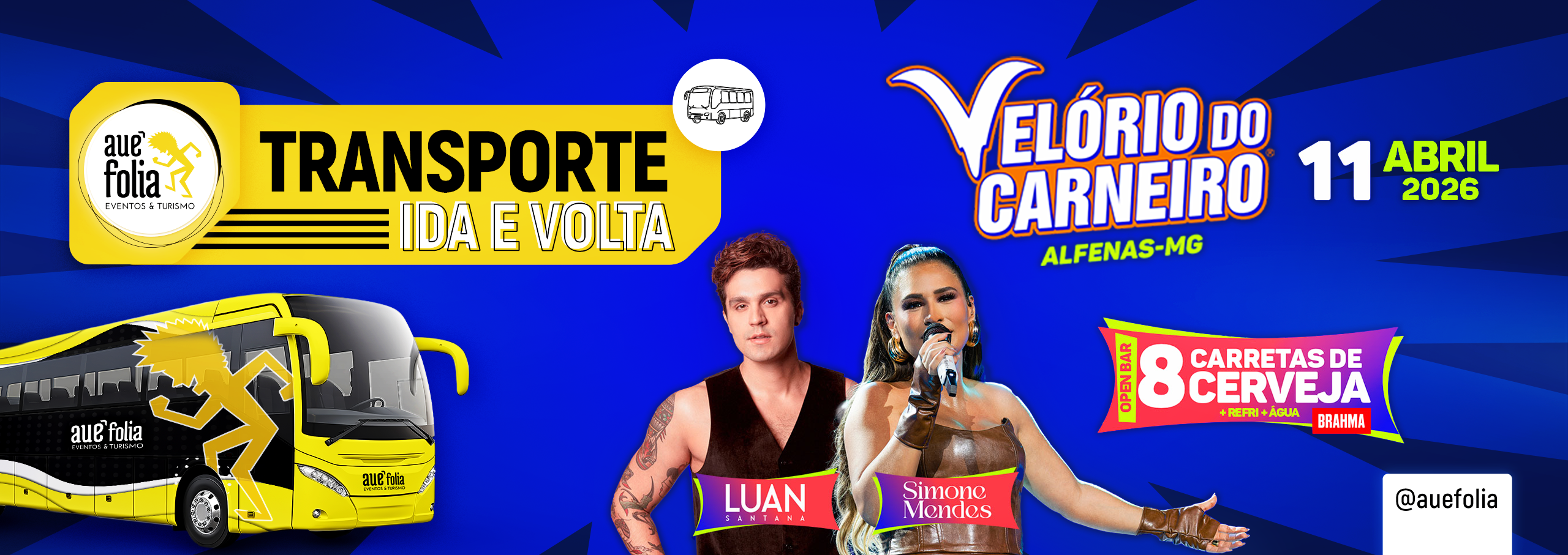Bate e Volta Velório do Carneiro 2026 Luan Santana e Simone Mendes Auê Folia