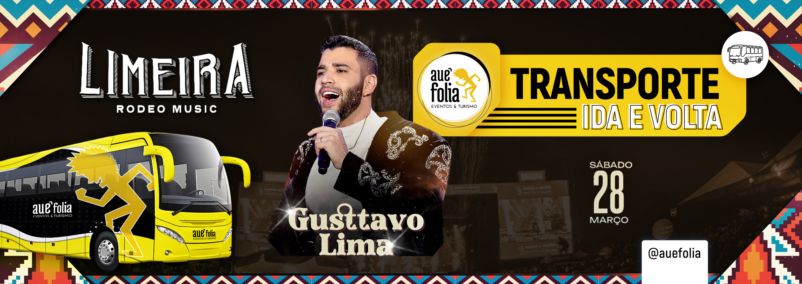Bate e Volta Limeira Rodeo Music 2026 Gusttavo Lima Embaixador Auê Folia